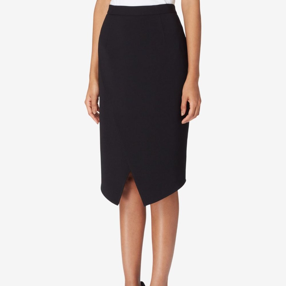 Tahari ASL Women's Black Wrap Pencil Skirt - 16